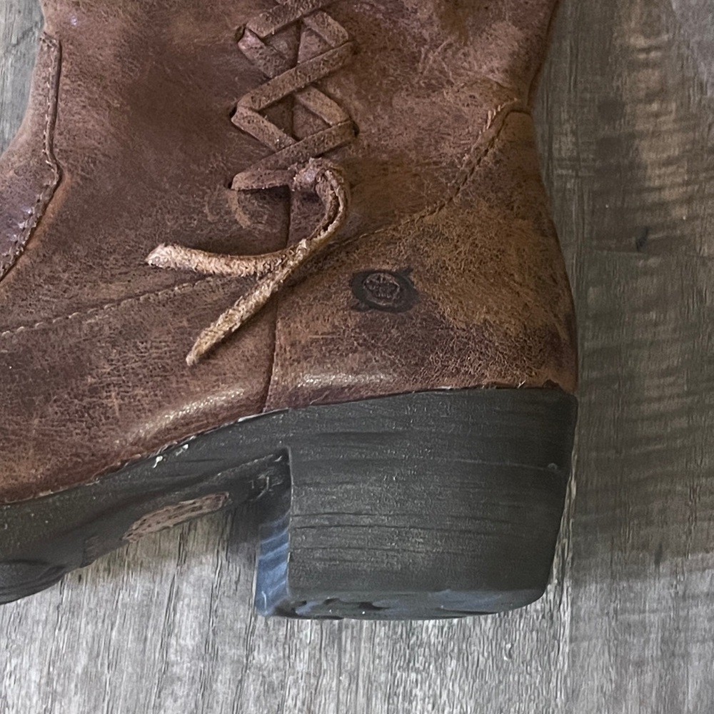 FINAL PRICE Born Leather Brown Boots - Picture 3 of 6